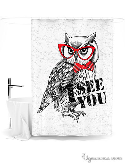 Шторка для ванной, 145*180 см Сирень, цвет мультиколор