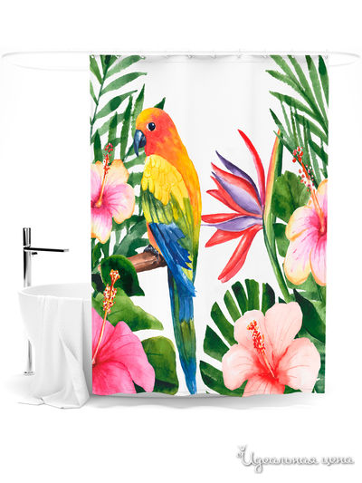 Шторка для ванной, 145*180 см Сирень, цвет мультиколор