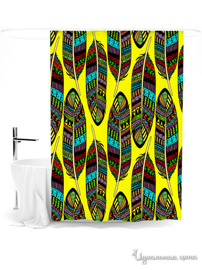 Шторка для ванной, 145*180 см Сирень, цвет мультиколор