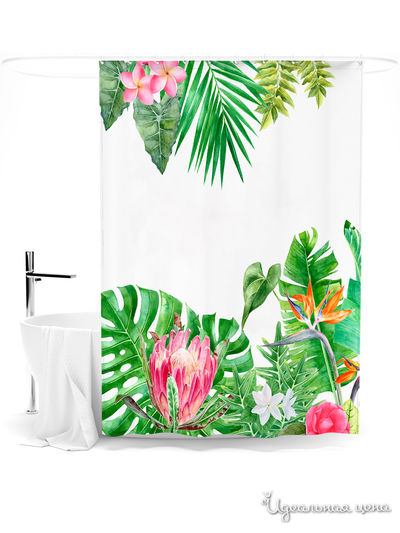Шторка для ванной, 145*180 см Сирень, цвет мультиколор