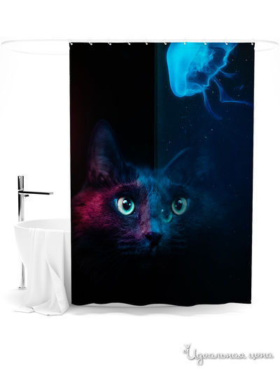 Шторка для ванной, 145*180 см Сирень, цвет мультиколор