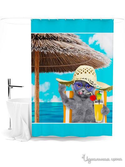 Шторка для ванной, 145*180 см Сирень, цвет мультиколор