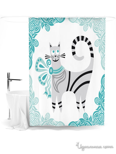 Шторка для ванной, 145*180 см Сирень, цвет мультиколор