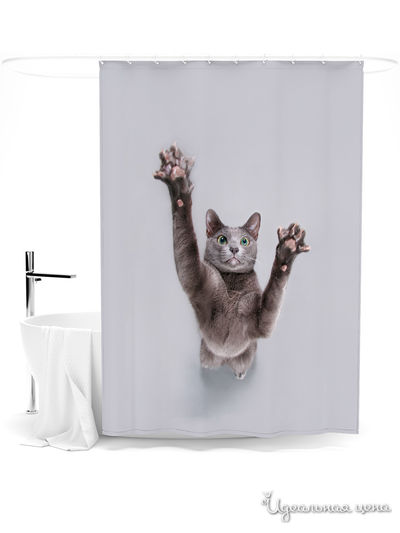 Шторка для ванной, 145*180 см Сирень, цвет мультиколор