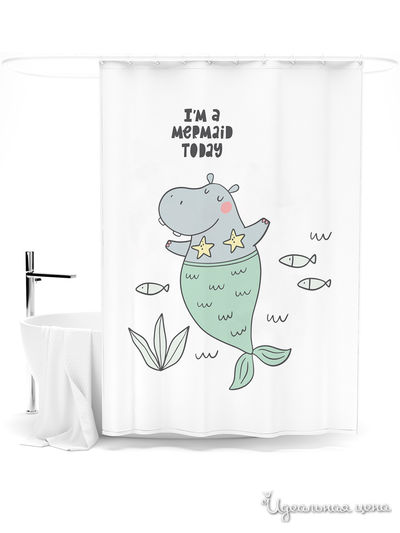 Шторка для ванной, 145*180 см Сирень, цвет мультиколор