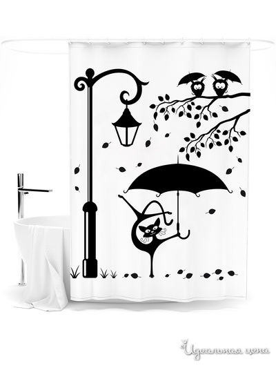 Шторка для ванной, 145*180 см Сирень, цвет мультиколор