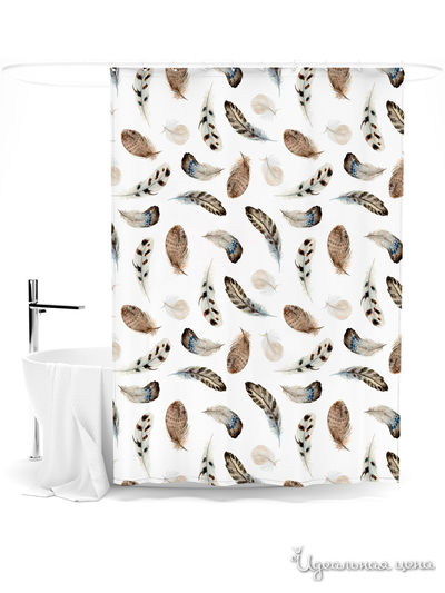 Шторка для ванной, 145*180 см Сирень, цвет мультиколор