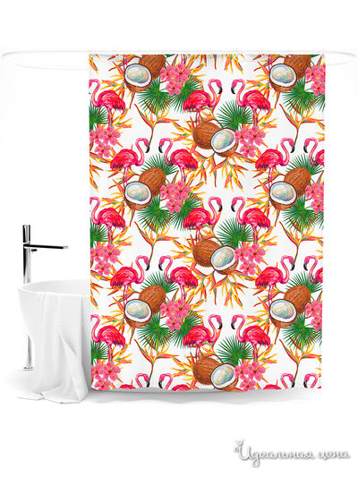 Шторка для ванной, 145*180 см Сирень, цвет мультиколор