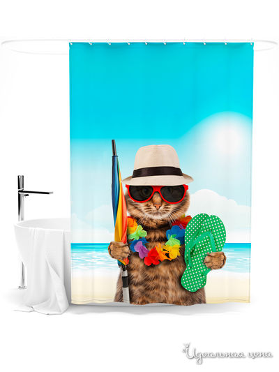 Шторка для ванной, 145*180 см Сирень, цвет мультиколор