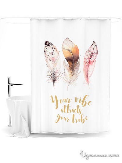 Шторка для ванной, 145*180 см Сирень, цвет мультиколор