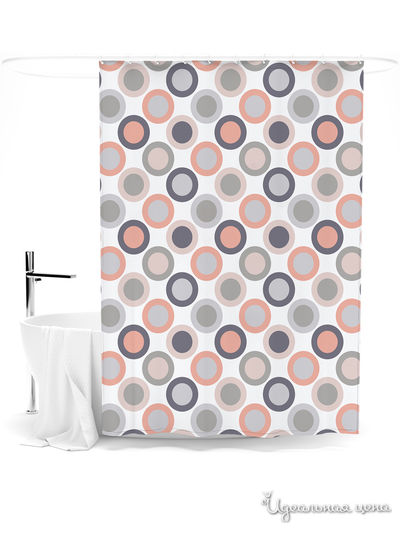 Шторка для ванной, 145*180 см Сирень, цвет мультиколор