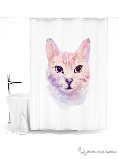 Шторка для ванной, 145*180 см Сирень, цвет мультиколор