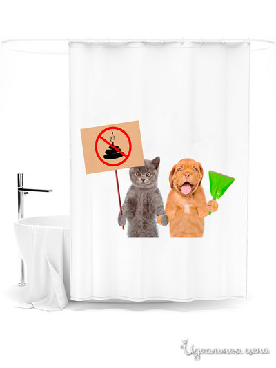 Шторка для ванной, 145*180 см Сирень, цвет мультиколор