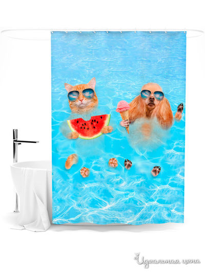 Шторка для ванной, 145*180 см Сирень, цвет мультиколор