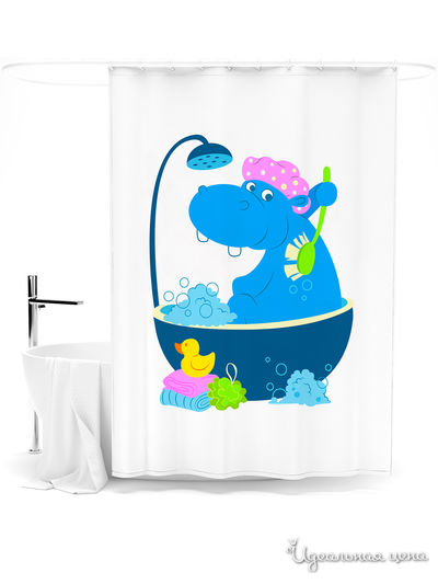 Шторка для ванной, 145*180 см Сирень, цвет мультиколор