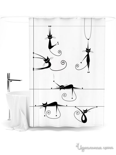 Шторка для ванной, 145*180 см Сирень, цвет мультиколор