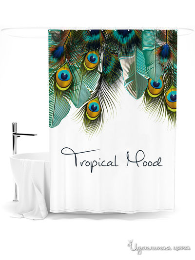 Шторка для ванной, 145*180 см Сирень, цвет мультиколор