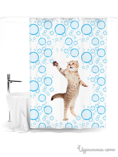 Шторка для ванной, 145*180 см Сирень, цвет мультиколор