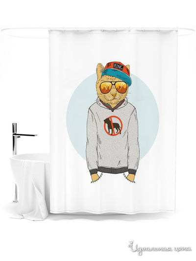 Шторка для ванной, 145*180 см Сирень, цвет мультиколор