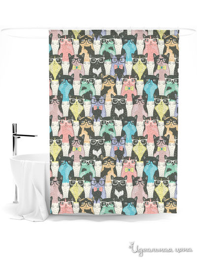 Шторка для ванной, 145*180 см Сирень, цвет мультиколор