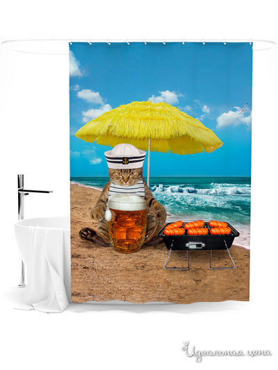 Шторка для ванной, 145*180 см Сирень, цвет мультиколор