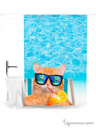 Шторка для ванной, 145*180 см Сирень, цвет мультиколор