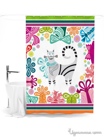 Шторка для ванной, 145*180 см Сирень, цвет мультиколор