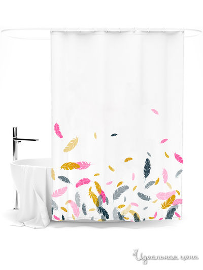 Шторка для ванной, 145*180 см Сирень, цвет мультиколор
