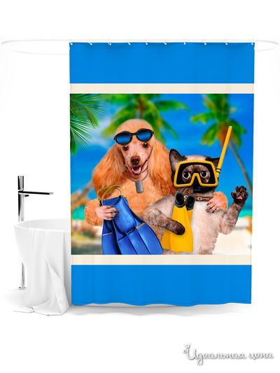 Шторка для ванной, 145*180 см Сирень, цвет мультиколор