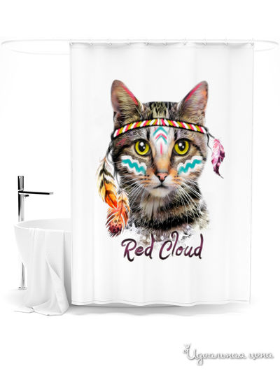 Шторка для ванной, 145*180 см Сирень, цвет мультиколор