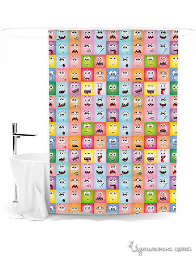 Шторка для ванной, 145*180 см Сирень, цвет мультиколор