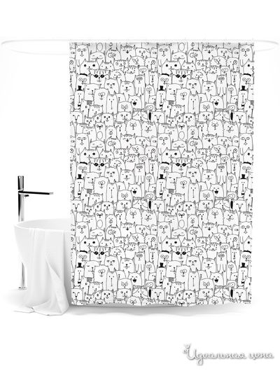 Шторка для ванной, 145*180 см Сирень, цвет мультиколор