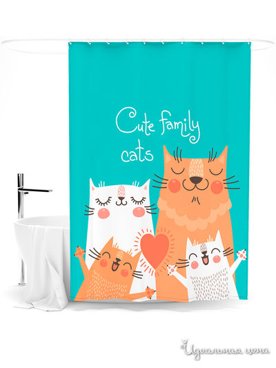 Шторка для ванной, 145*180 см Сирень, цвет мультиколор