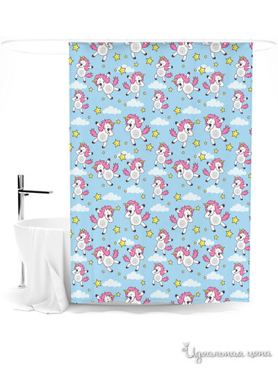 Шторка для ванной, 145*180 см Сирень, цвет мультиколор