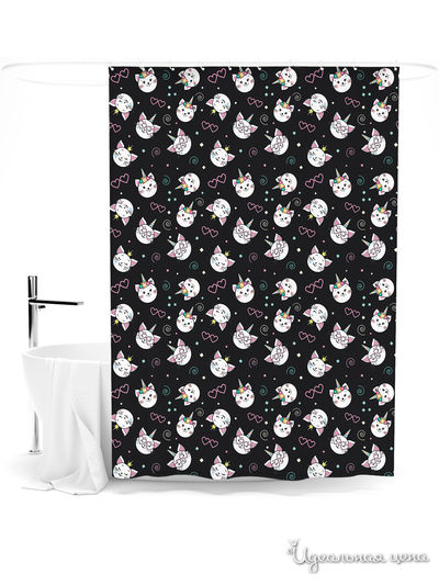 Шторка для ванной, 145*180 см Сирень, цвет мультиколор