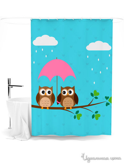 Шторка для ванной, 145*180 см Сирень, цвет мультиколор