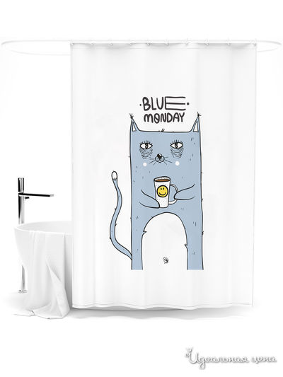 Шторка для ванной, 145*180 см Сирень, цвет мультиколор