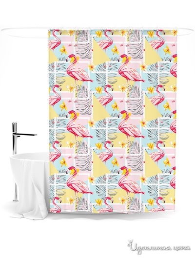 Шторка для ванной, 145*180 см Сирень, цвет мультиколор