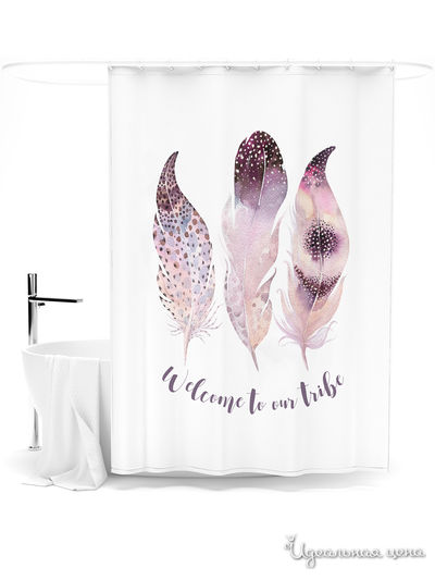 Шторка для ванной, 145*180 см Сирень, цвет мультиколор