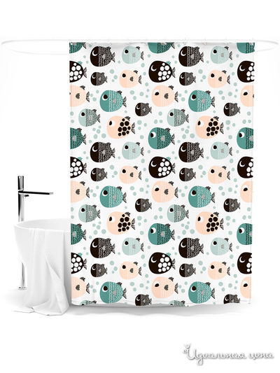 Шторка для ванной, 145*180 см Сирень, цвет мультиколор