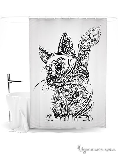 Шторка для ванной, 145*180 см Сирень, цвет мультиколор