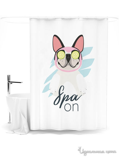 Шторка для ванной, 145*180 см Сирень, цвет мультиколор