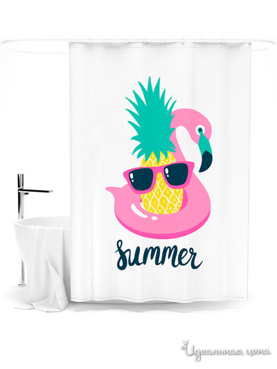 Шторка для ванной, 145*180 см Сирень, цвет мультиколор