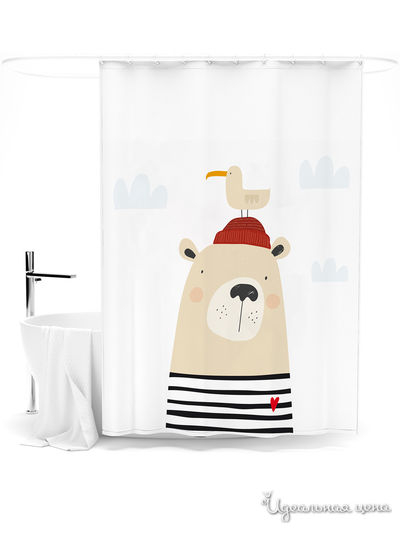 Шторка для ванной, 145*180 см Сирень, цвет мультиколор