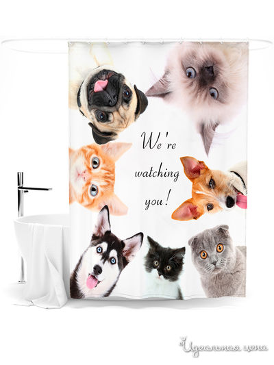 Шторка для ванной, 145*180 см Сирень, цвет мультиколор