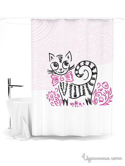 Шторка для ванной, 145*180 см Сирень, цвет мультиколор