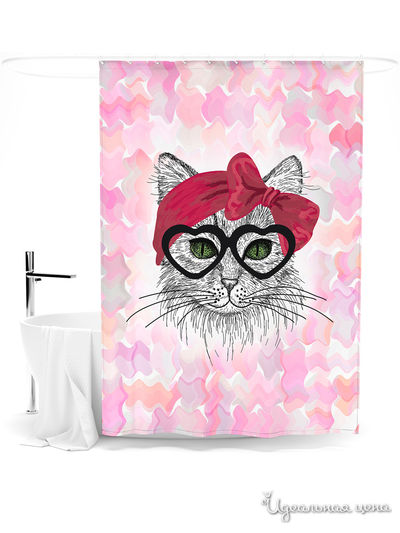 Шторка для ванной, 145*180 см Сирень, цвет мультиколор