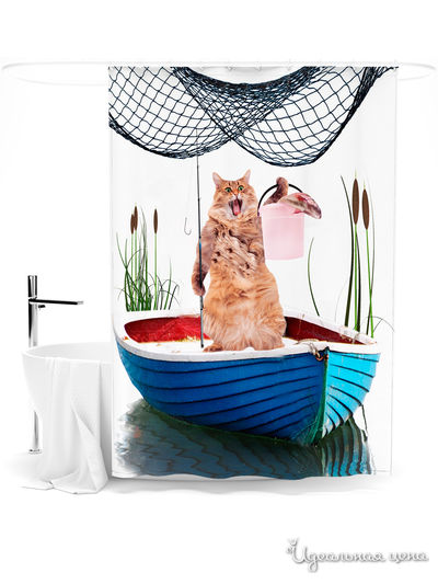 Шторка для ванной, 145*180 см Сирень, цвет мультиколор