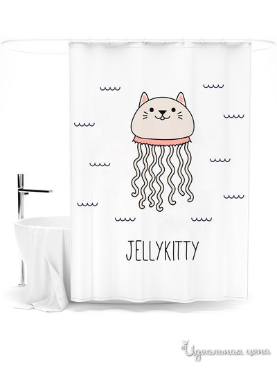 Шторка для ванной, 145*180 см Сирень, цвет мультиколор