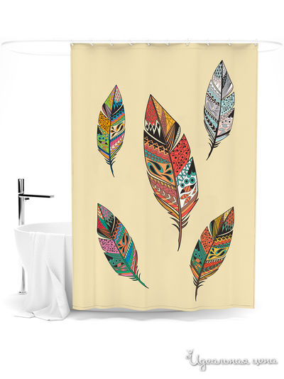 Шторка для ванной, 145*180 см Сирень, цвет мультиколор